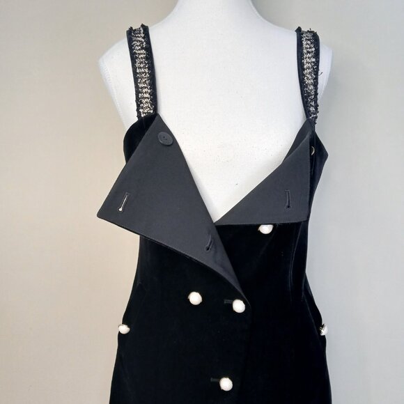 FIVE PLUS Velvet Dress Black Size Medium - Picture 4 of 8